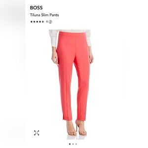 Boss Women's Straight Leg Pants - Coral. Sz 8 New